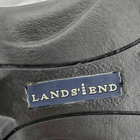 Lands End Mens Snow Winter Boots Black Leather 7 - Picture 9 of 10